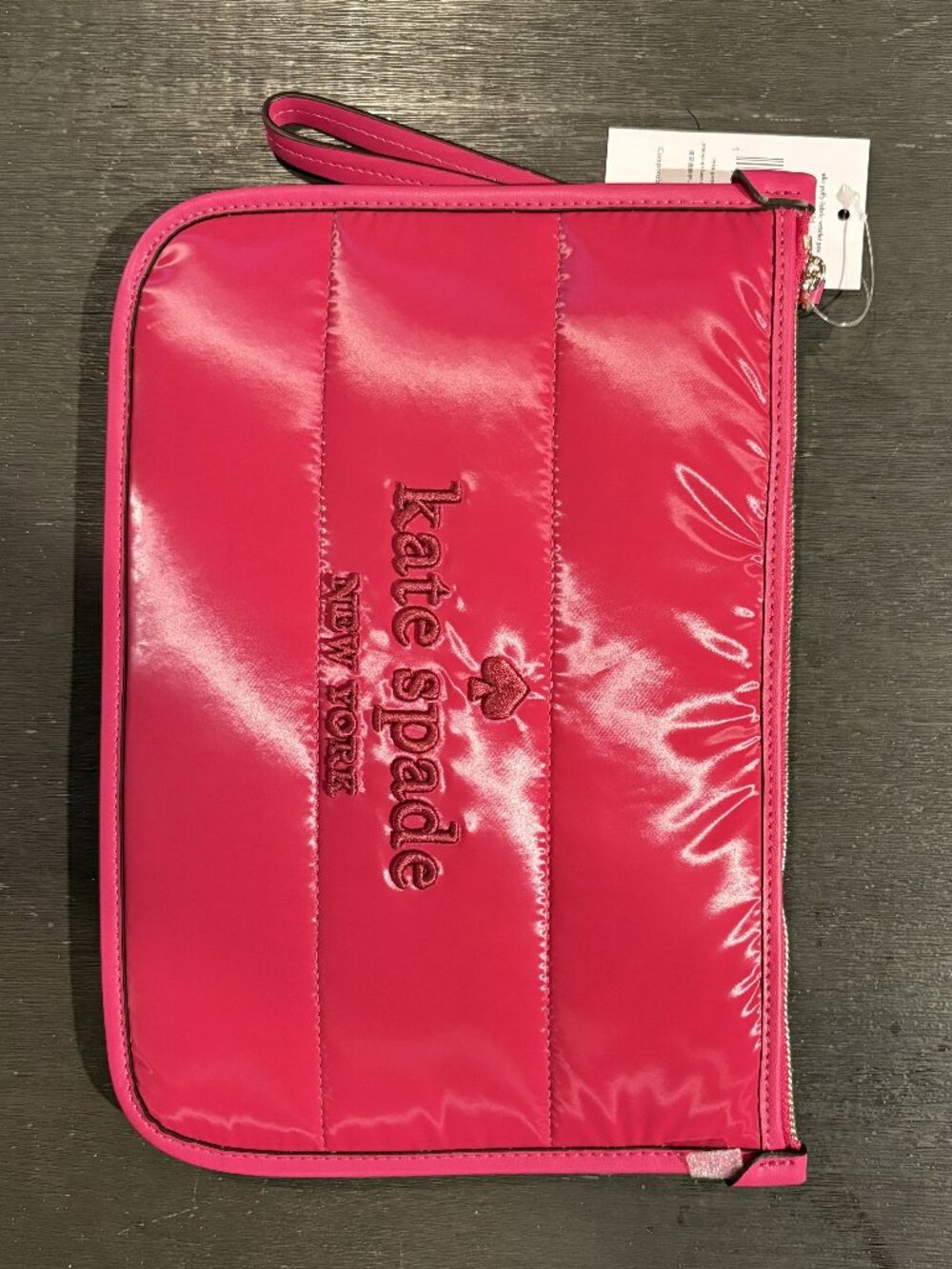 Kate Spade Ella Pink Puffy Wristlet NWT